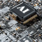 a computer chip with the letter a on top of it
