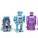 blue and purple robot toy