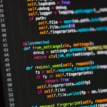 a computer screen with a bunch of code on it