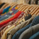 Colorful jackets on a clothing rack, illustrating Shopify collection pages and filters
