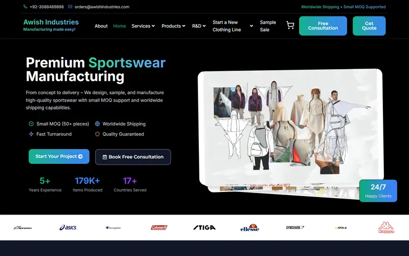 Home page of the Awish Industries website