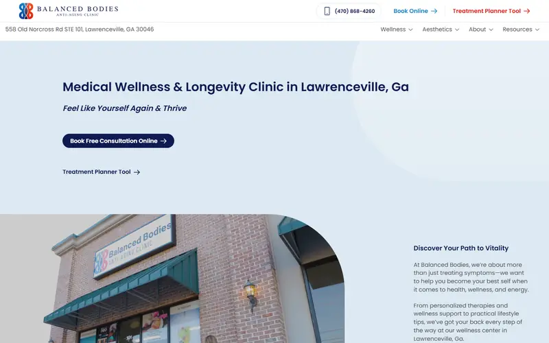 Home page of the Balanced Bodies website