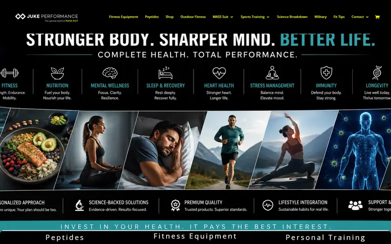 Home page of the Juke Performance website