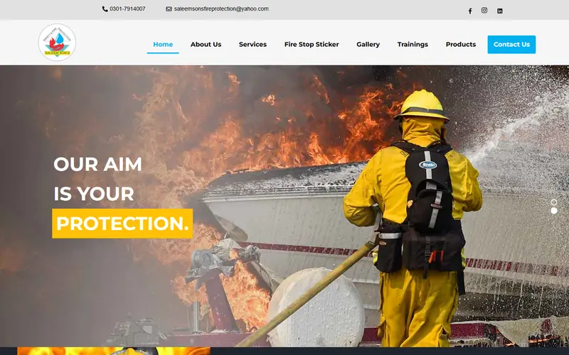 Home page of the SS Fires website